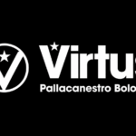 Logo Virtus Pallacanestro Bologna bianco su nero